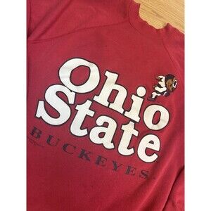 Vintage Ohio State University Buckeyes Red Brutus Size Medium PM Enterprise 1980